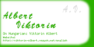 albert viktorin business card